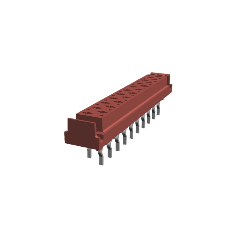 2500 pcs - TE Connectivity Micro-MaTch Series Straight Through Hole Mount PCB Socket, 20-Contact, 2-Row, 2.54mm Pitch, Solder