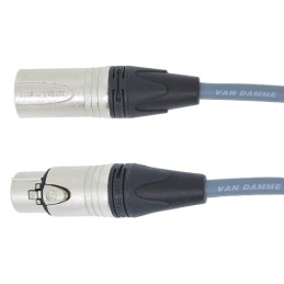 1 pcs - Van Damme Male 5 Pin XLR to Female 5 Pin XLR Cable, Grey, 3m