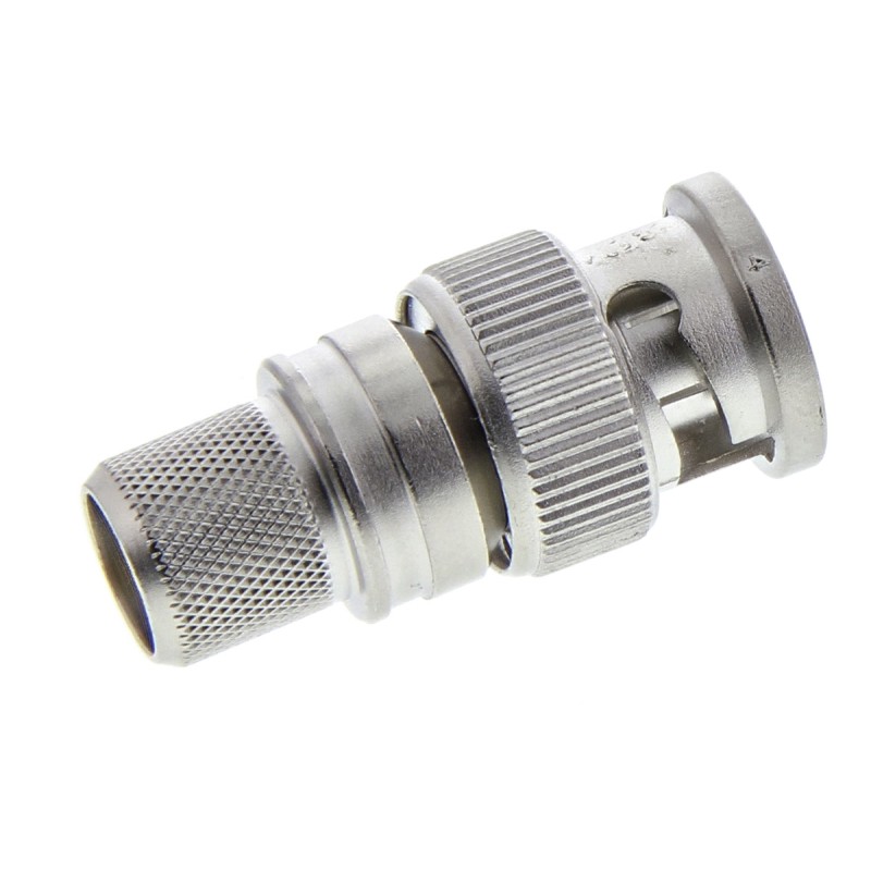1 pcs - Telegartner, Plug Cable Mount BNC Connector, 75Ω, Crimp Termination, Straight Body