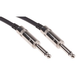 1 pcs - RS PRO 6.35mm Mono Jack to 6.35mm Mono Jack Aux Cable, Black, 500mm