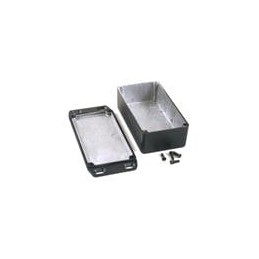 1 pcs : 1590WN1FLBK - Enclosures, Boxes & Cases Diecast w/Flange 4.77x1.39x2.6' Black