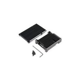 1 pcs : PRT-15773 - Enclosures for Single Board Computing Aluminum Heatsink Case for Raspberry Pi 4 - Obsidian Black