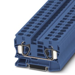 1 pcs - Phoenix Contact ST 10 BU Series Blue Feed Through Terminal Block, 1.5 - 16mm², Single-Level, Spring Clamp