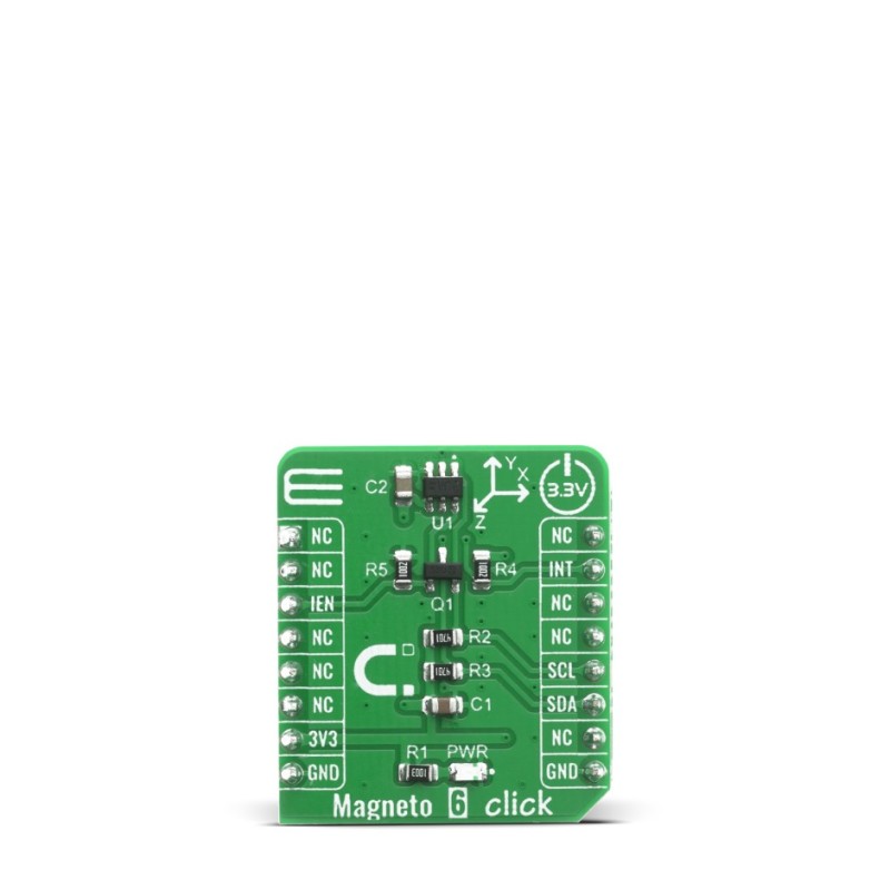 1 pcs - MikroElektronika Magneto 6 Click Hall Effect Sensor mikroBus Click Board for TLI493D-A2B6