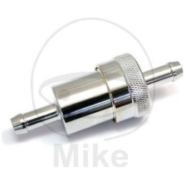 Aluminum fuel filter 8mm chrome silver aluminum