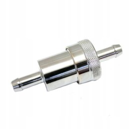 Aluminum fuel filter 8 0 mm, aluminum, chrome, silver