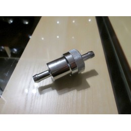 Aluminum fuel filter 8 0 mm, aluminum, chrome, silver