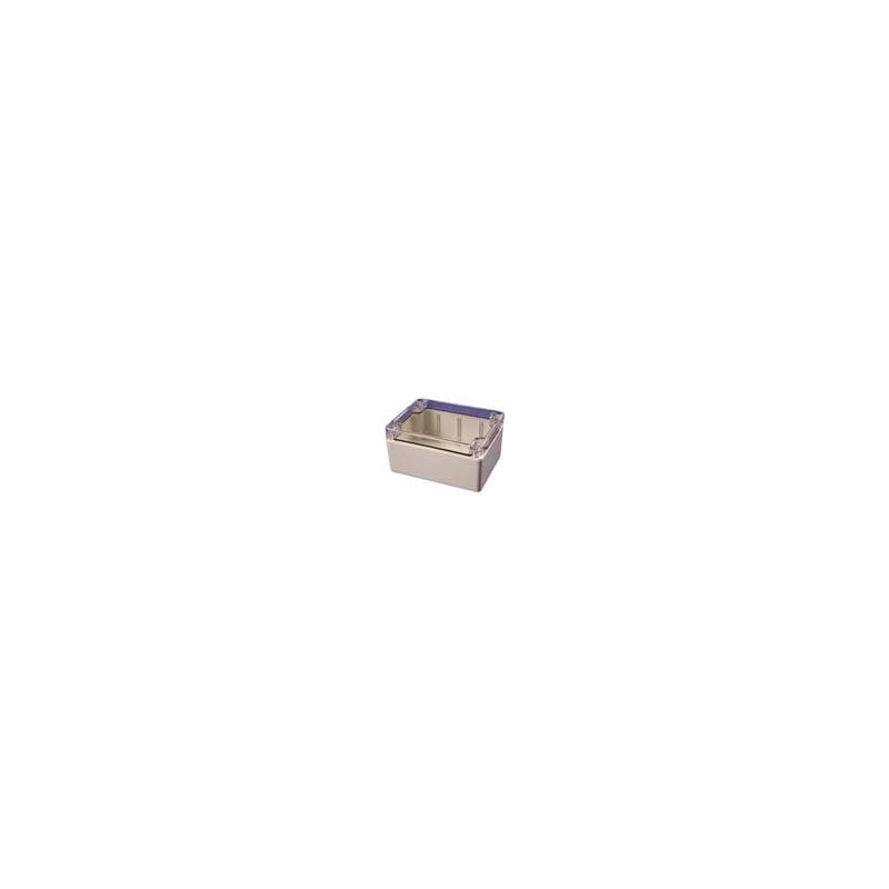 1 pcs : 1554F2GYCL - Enclosures, Boxes & Cases General Enclosure - Grey/Clear Lid - 4.7 x 3.5 x 2.4in - Polycarbonate - N4X