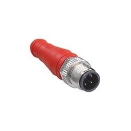 1 pcs : 120076-8034 - Circular Metric Connectors PLUG M12 4P AC MA STR SE BRASS AU