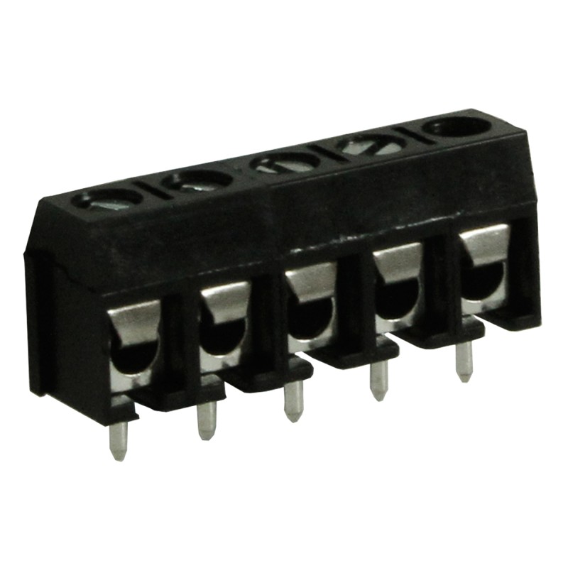 10 pcs - RS PRO PCB Terminal Block, 5-Contact, 5mm Pitch, Through Hole Mount, 1-Row, Screw Termination