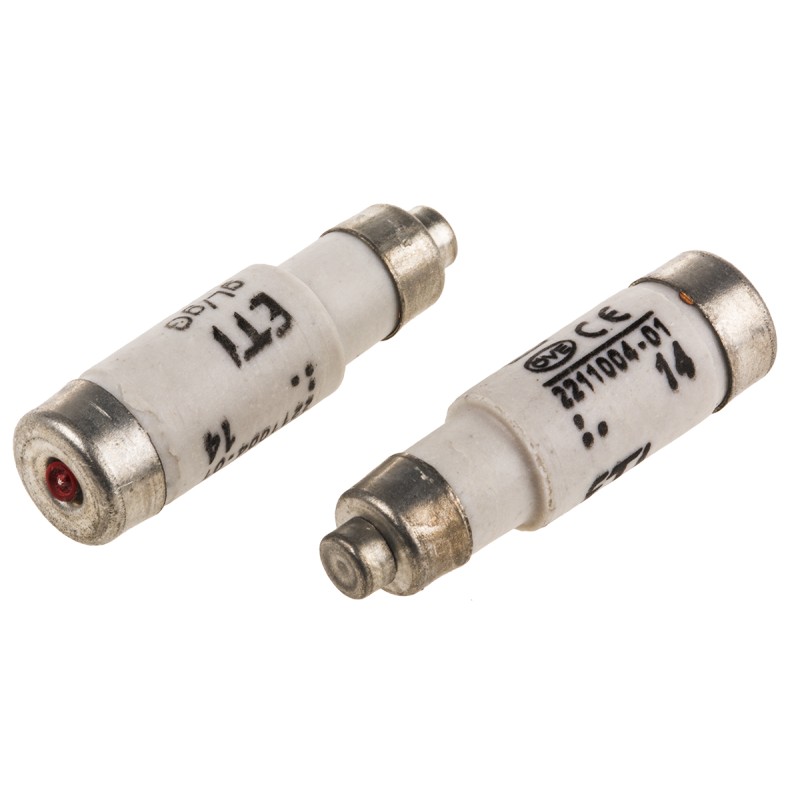 5 pcs - ETI 10A D01 Neozed Fuse, E14 Thread Size, gG, 400V ac