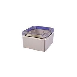 1 pcs : 1554E2GYCL - Enclosures, Boxes & Cases General Enclosure - Grey/Clear Lid - 3.5 x 3.5 x 2.4in - Polycarbonate - N4X