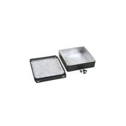 1 pcs : 1590WQFLBK - Enclosures, Boxes & Cases Diecast w/Flange 4.7x1.1x4.7' Black