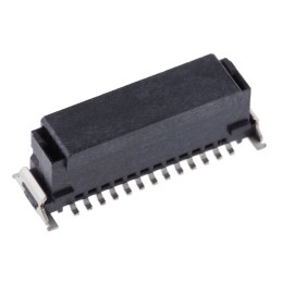 280 pcs - ERNI SMC Series Straight Surface Mount PCB Header, 26 Contact(s), 1.27mm Pitch, 2 Row(s), Shrouded