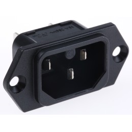 1 pcs - Schurter C16 Panel Mount IEC Connector Male, 15A, 250 V