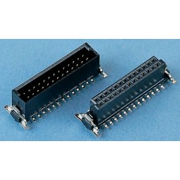 280 pcs - ERNI SMC Series Straight Surface Mount PCB Socket, 80-Contact, 2-Row, 1.27mm Pitch, Solder Termination