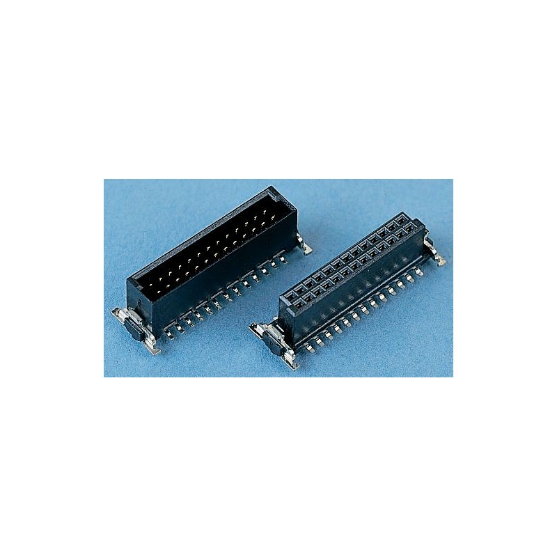 280 pcs - ERNI SMC Series Straight Surface Mount PCB Socket, 80-Contact, 2-Row, 1.27mm Pitch, Solder Termination