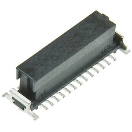 280 pcs - ERNI SMC Series Straight Surface Mount PCB Socket, 26-Contact, 2-Row, 1.27mm Pitch, Solder Termination