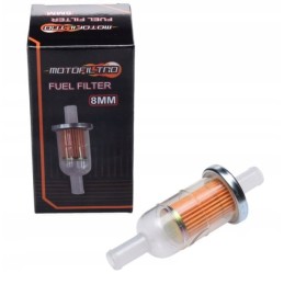 Fuel filter, paper insert, 8mm, for Honda Yamaha Kawa