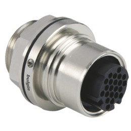 1 pcs - Bulgin Circular Connector, 22 Contacts, Front Mount, Socket, Female, IP66, IP68, IP69K, Buccaneer 6000 Series