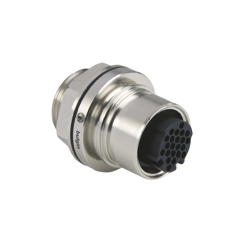 1 pcs - Bulgin Circular Connector, 22 Contacts, Front Mount, Socket, Female, IP66, IP68, IP69K, Buccaneer 6000 Series