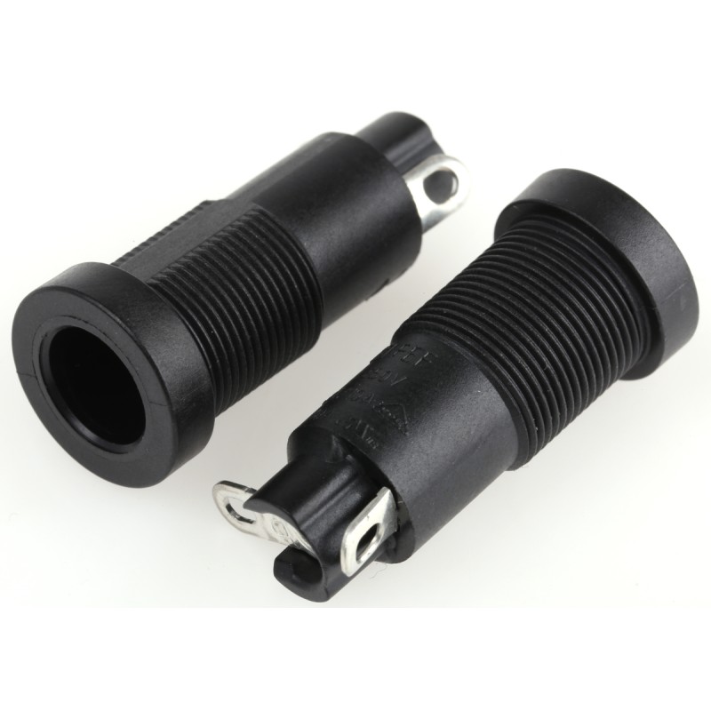 5 pcs - Schurter 10A Panel Mount Fuse Holder for 5 x 20mm Fuse, 1P, 250V ac