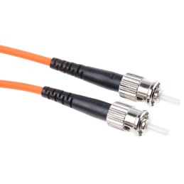 1 pcs - RS PRO ST to ST Simplex Multi Mode OM2 Fibre Optic Cable, 50/125μm, Orange, 1m