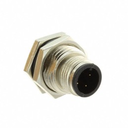 1 pcs - Amphenol Industrial Circular Connector, 3 Contacts, Panel Mount, M12 Connector, Plug, Male, IP68, IP69K, M Series