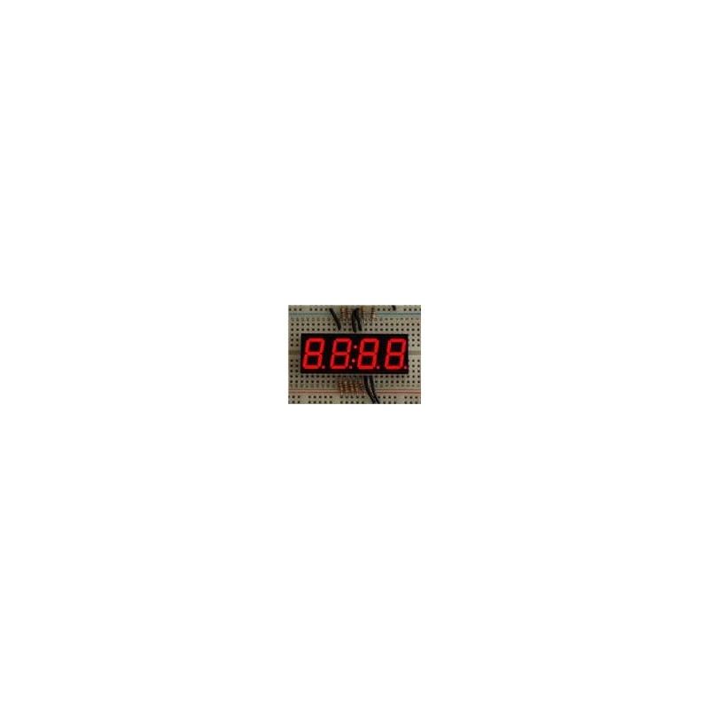 1 pcs : 865 - LED Lighting Development Tools Red 7-segment Clock Display
