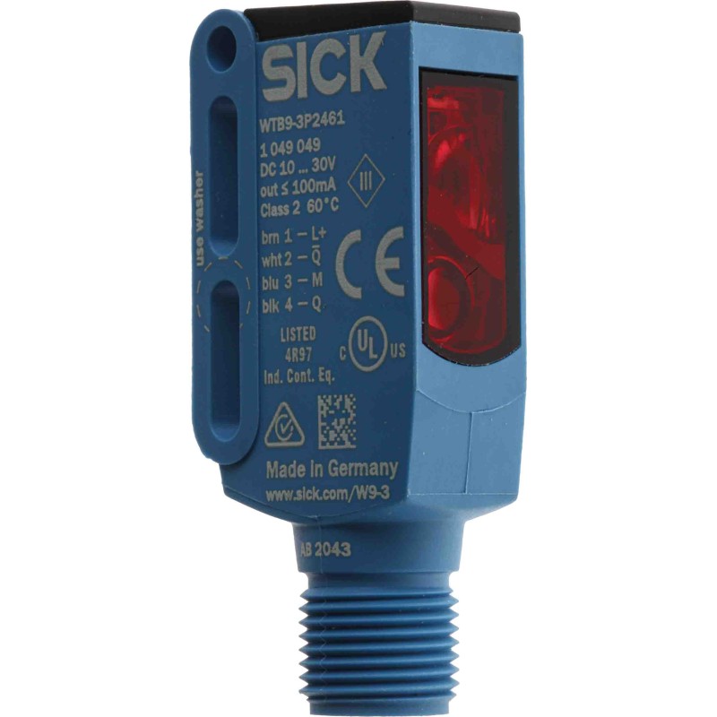 1 pcs - Sick Background Suppression Photoelectric Sensor, Block Sensor, 20 mm - 350 mm Detection Range