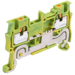 5 pcs - Phoenix Contact PT 1.5/S-PE Series Green/Yellow Earth Terminal Block, 0.14 - 1.5mm², Single-Level, Push In