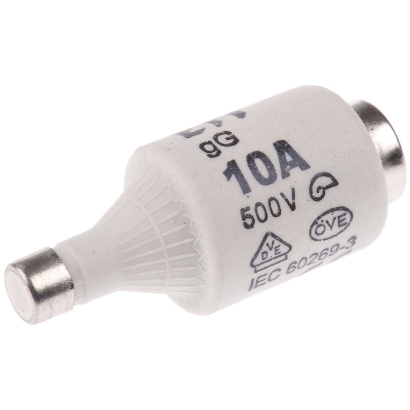 5 pcs - ETI 10A DII Diazed Fuse, E27 Thread Size, gG - gL, 500V ac