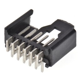 10 pcs - Lumberg Minimodul Series Right Angle Through Hole PCB Header, 6 Contact(s), 2.5mm Pitch, 1 Row(s), Shrouded