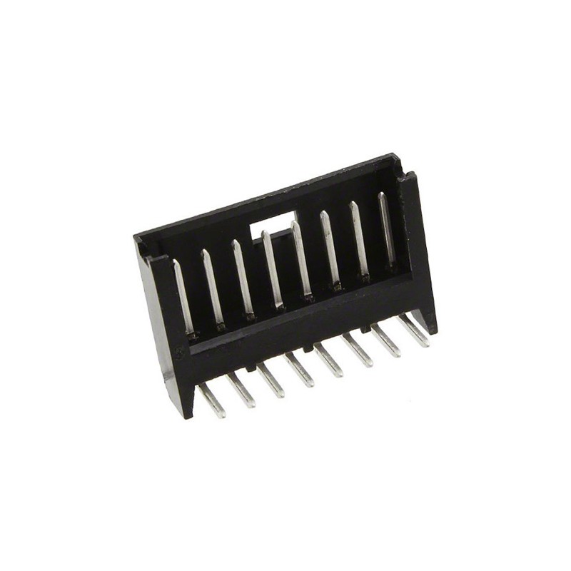 10 pcs - TE Connectivity AMPMODU MOD II Series Right Angle Through Hole PCB Header, 8 Contact(s), 2.54mm Pitch, 1 Row(s),