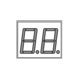 1 pcs : DA04-11PBWA/A - LED Displays & Accessories Blue diffused 2 Digit