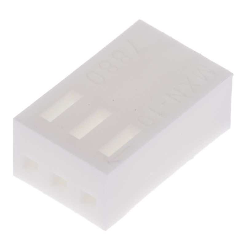 10 pcs - Molex, KK 254 Female Connector Housing, 2.54mm Pitch, 3 Way, 1 Row