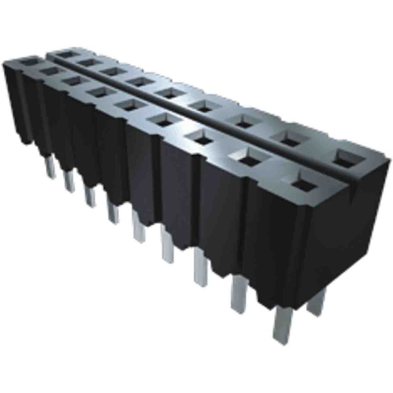 1 pcs - Samtec CES Series Vertical Through Hole Mount PCB Socket, 9-Contact, 1-Row, 2.54mm Pitch, Solder Termination