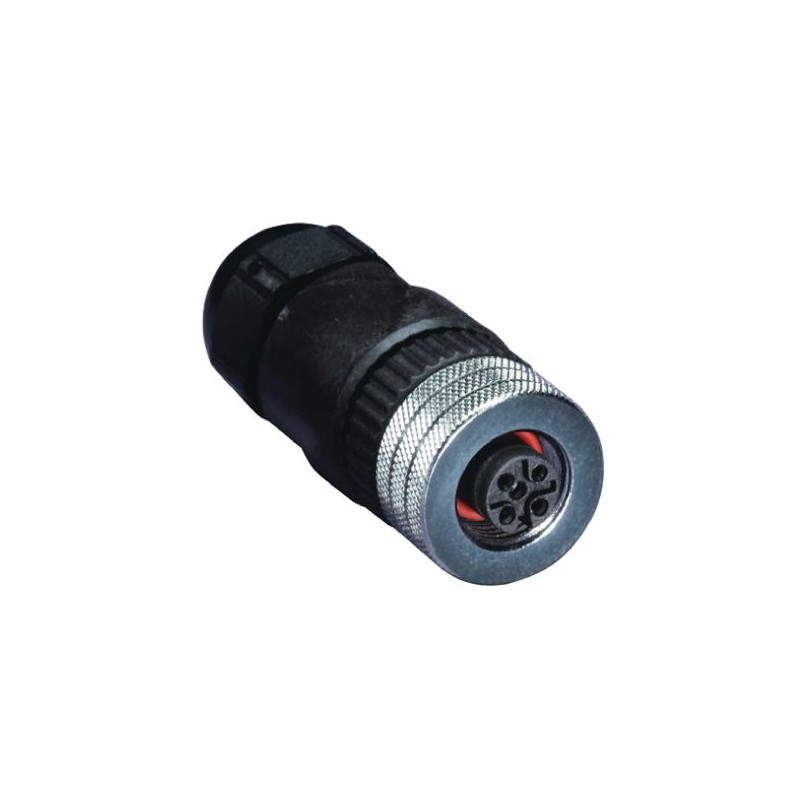 1 pcs - Brad from Molex Circular Connector, 4 Contacts, Cable Mount, M12 Connector, Socket, Female, IP69K, Ultra-Lock Series