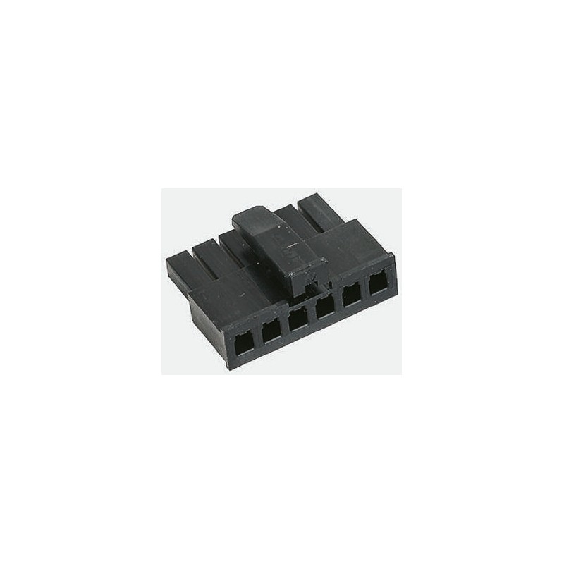 10 pcs - TE Connectivity, Micro MATE-N-LOK Female Connector Housing, 3mm Pitch, 6 Way, 1 Row