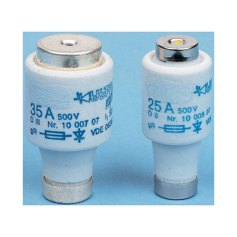 5 pcs - SIBA 4A DII Diazed Fuse, E27 Thread Size, gR, 500V ac