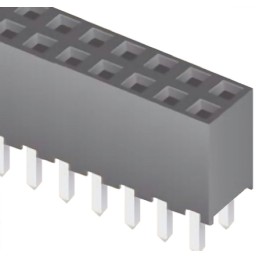 1 pcs - Samtec SQW Series Straight Through Hole Mount PCB Socket, 8-Contact, 2-Row, 2mm Pitch, Solder Termination