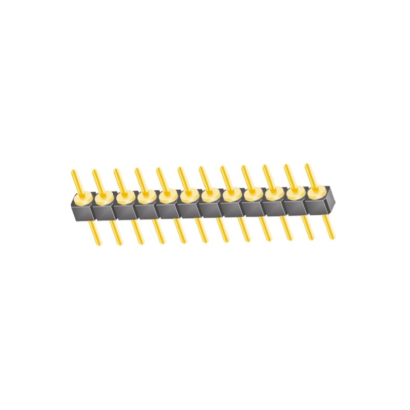 1 pcs - Samtec TS Series Straight Through Hole Pin Header, 12 Contact(s), 2.54mm Pitch, 1 Row(s), Unshrouded