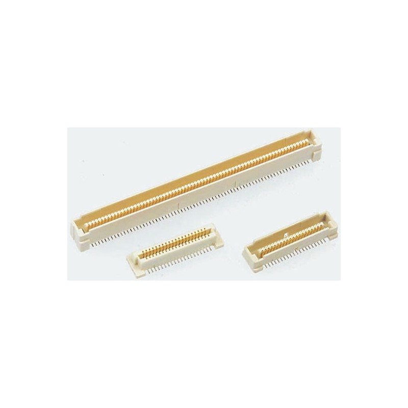 1 pcs - TE Connectivity Free Height Series Straight Surface Mount PCB Socket, 100-Contact, 2-Row, 0.8mm Pitch, Solder