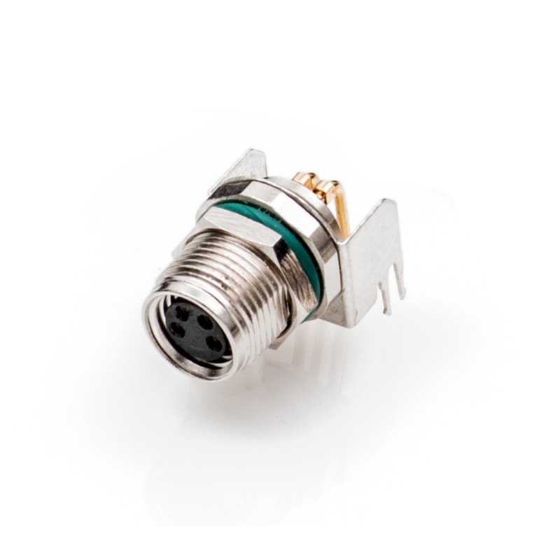 1 pcs - Amphenol Industrial Circular Connector, 3 Contacts, Panel Mount, M8 Connector, Socket, Female, IP68, M Series