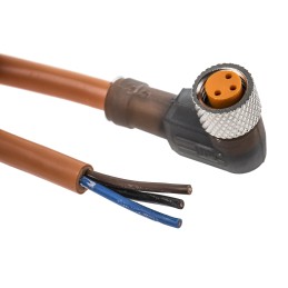 1 pcs - Lumberg Automation Right Angle Female 3 way M8 to Unterminated Sensor Actuator Cable, 2m