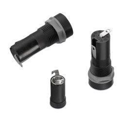 5 pcs - Wurth Elektronik 10A Panel Mount Fuse Holder for 5 x 20mm Fuse, 1P, 250V ac