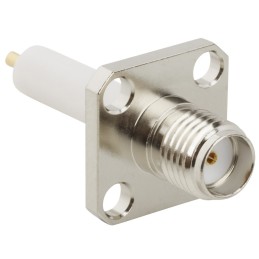 1 pcs - Amphenol RF, jack Flange Mount SMA Connector, 50Ω, Solder Termination, Straight Body