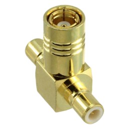1 pcs - RF Solutions Right Angle 50Ω RF Adapter SMB Socket to SMB Socket