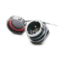 1 pcs - RS PRO Circular Connector, 2 Contacts, Panel Mount, Plug, Male, IP67