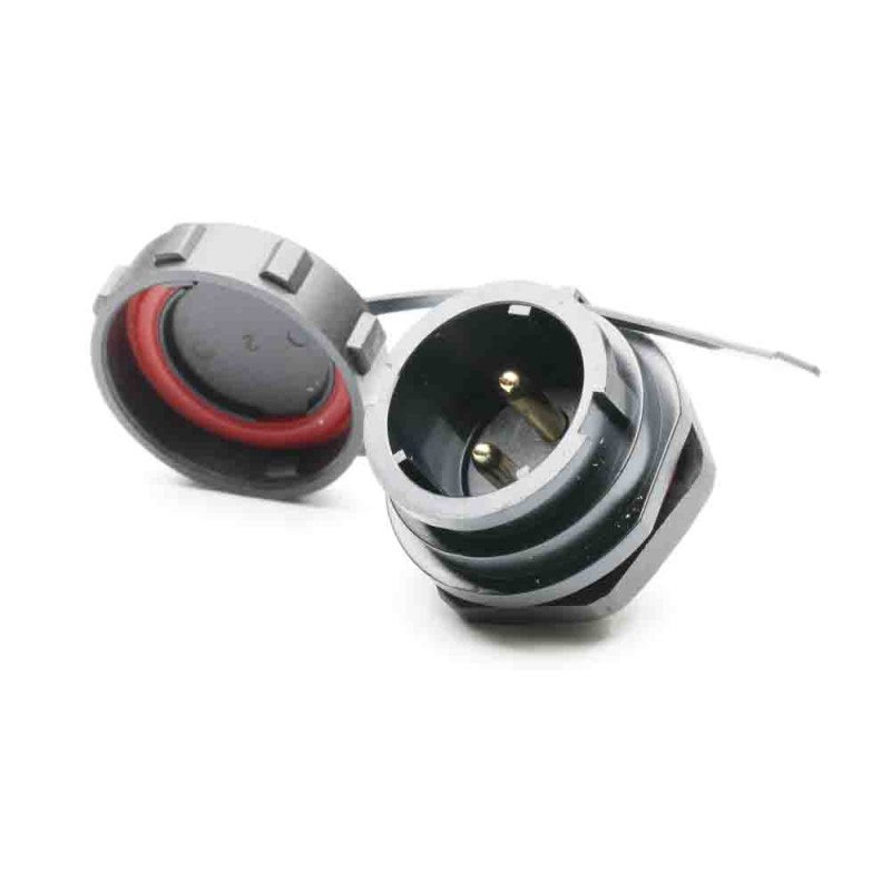 1 pcs - RS PRO Circular Connector, 2 Contacts, Panel Mount, Plug, Male, IP67